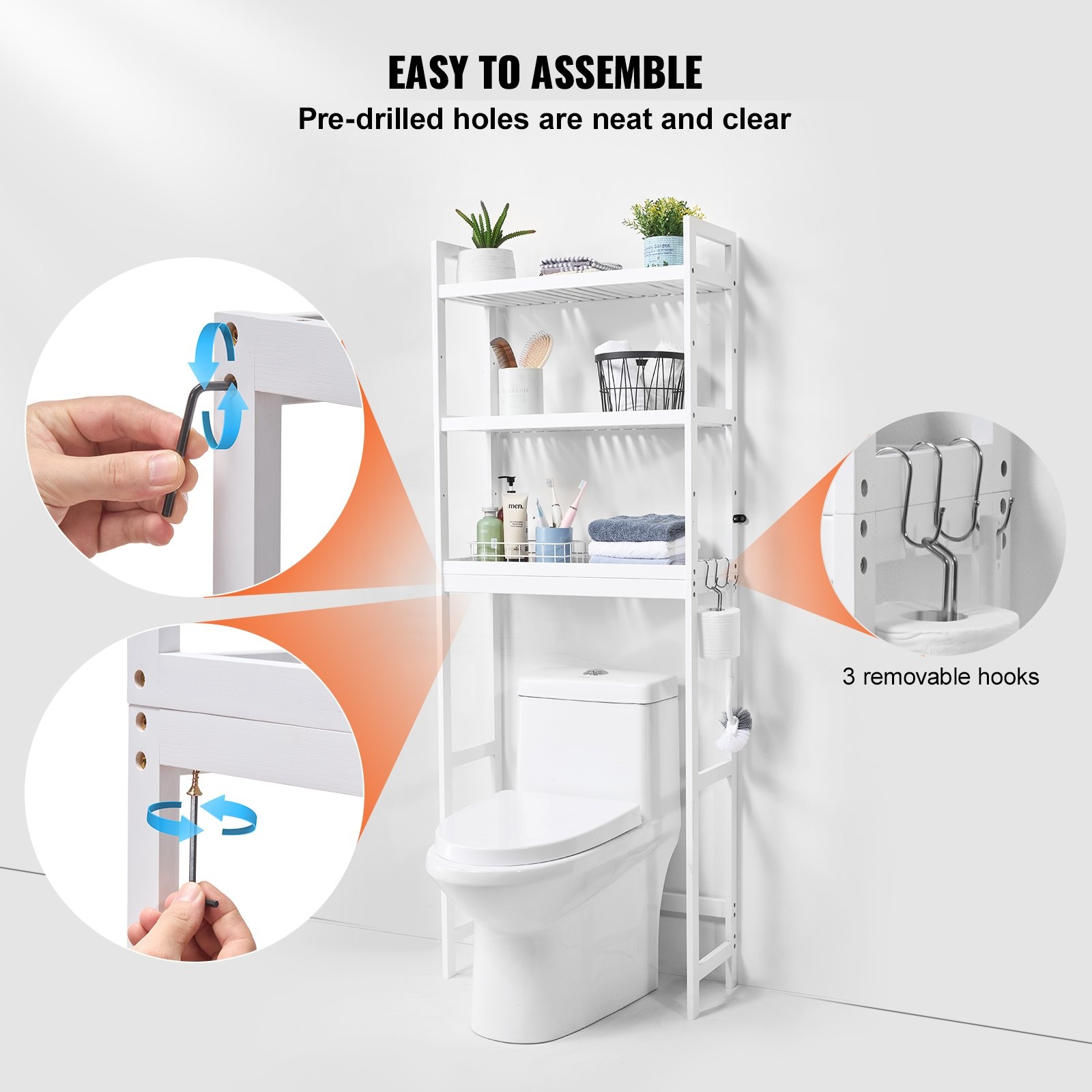 TM Badkamerrek, toiletrek WIT