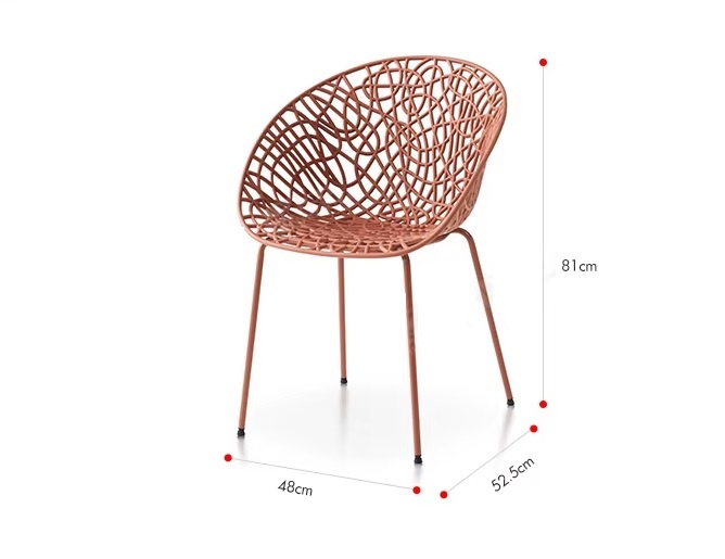 TM Modern Design Plastic Stoel Rood