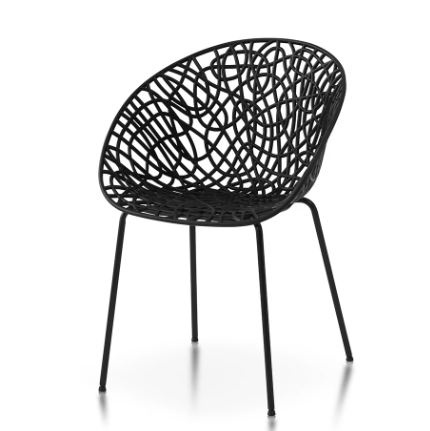 TM Modern Design Plastic Stoel Zwart