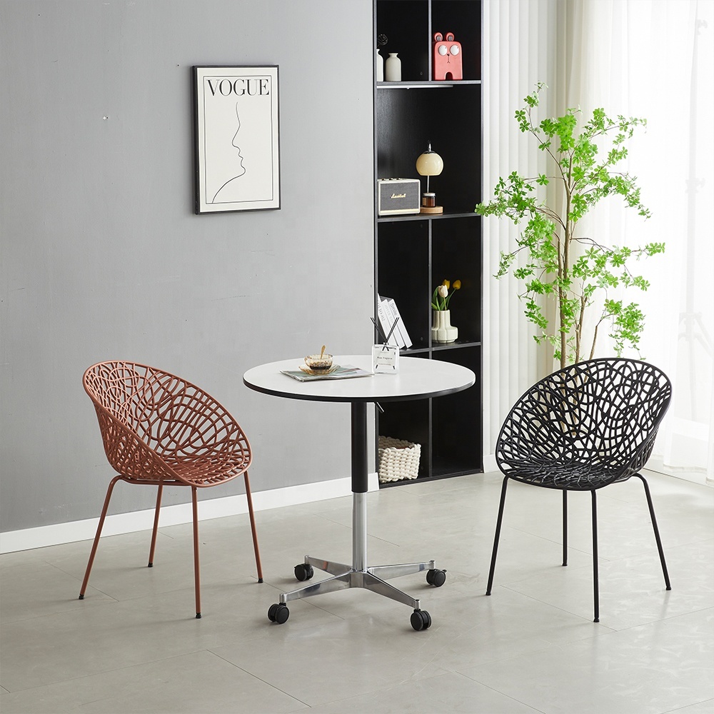 TM Modern Design Plastic Stoel donker grijs