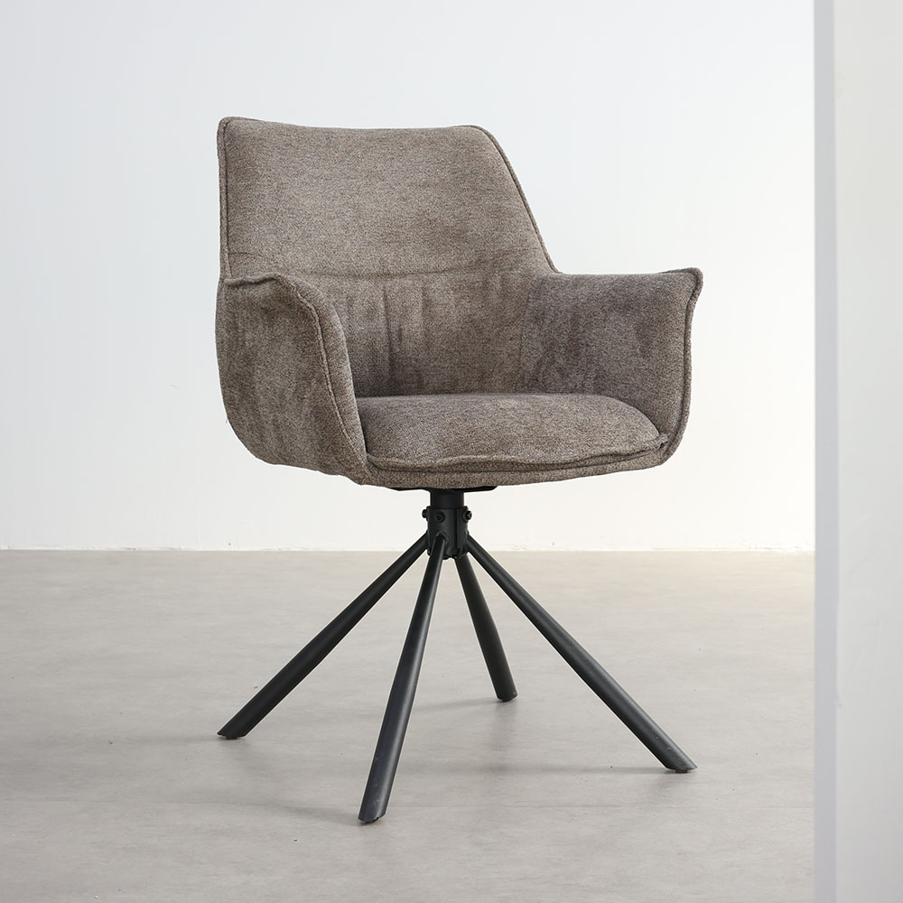 TM ChocoComfort – Luxe Bruin Gestoffeerde Stoel