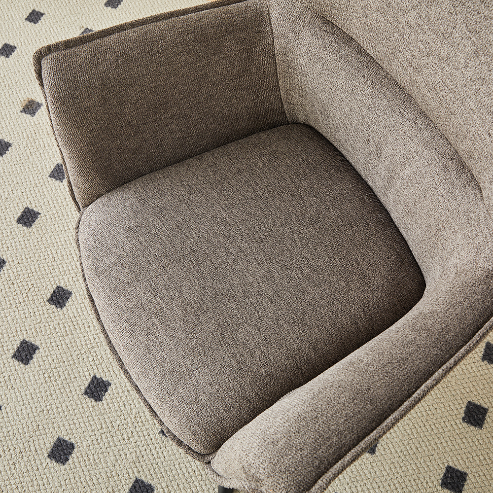 TM ChocoComfort – Luxe Bruin Gestoffeerde Stoel
