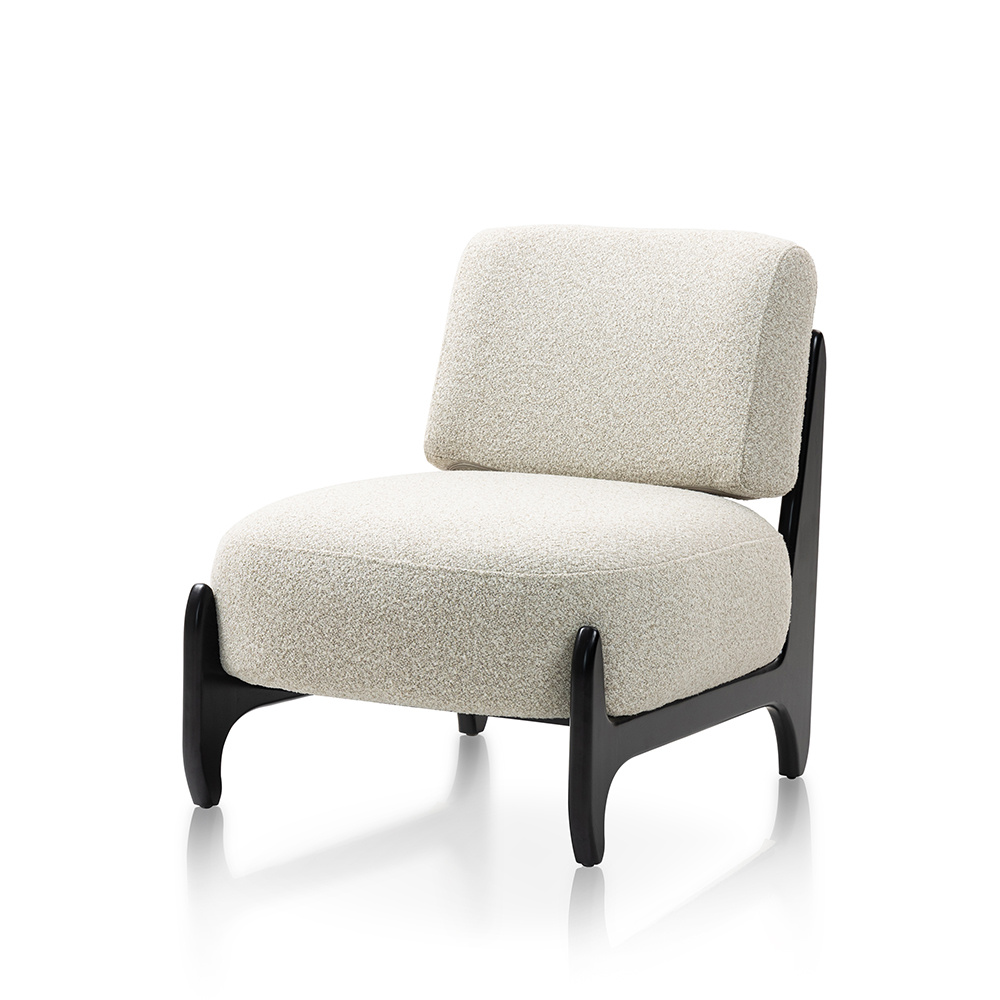 TM SnowSoft – Comfortstoel met Verdikt Kussen & Rug in Wit