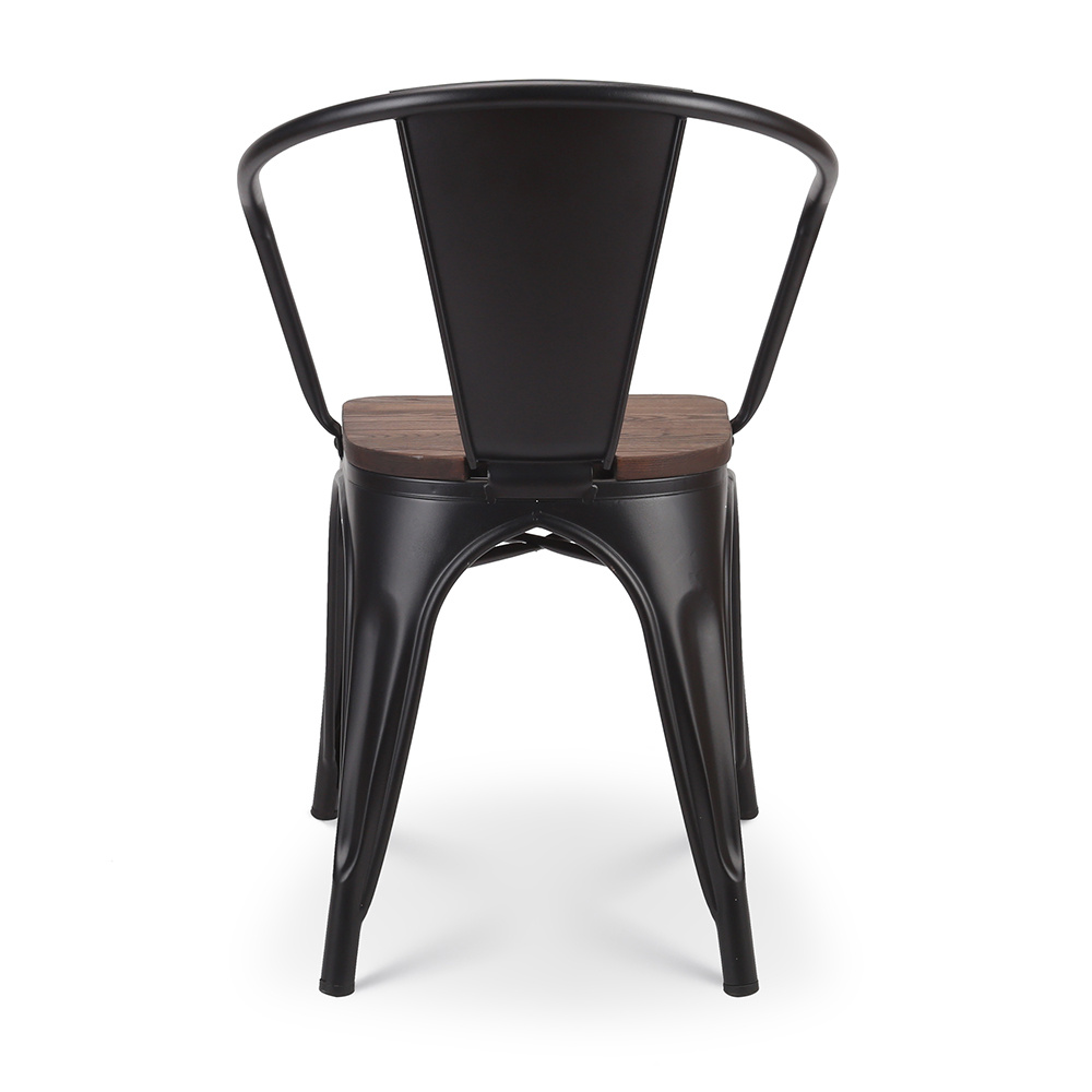 TM Vintage Vibe – stoel Zwart-Bruin met Retro Karakter