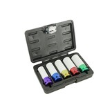 TM 5 Piece Long Power Socket Set with Protective Sleeves