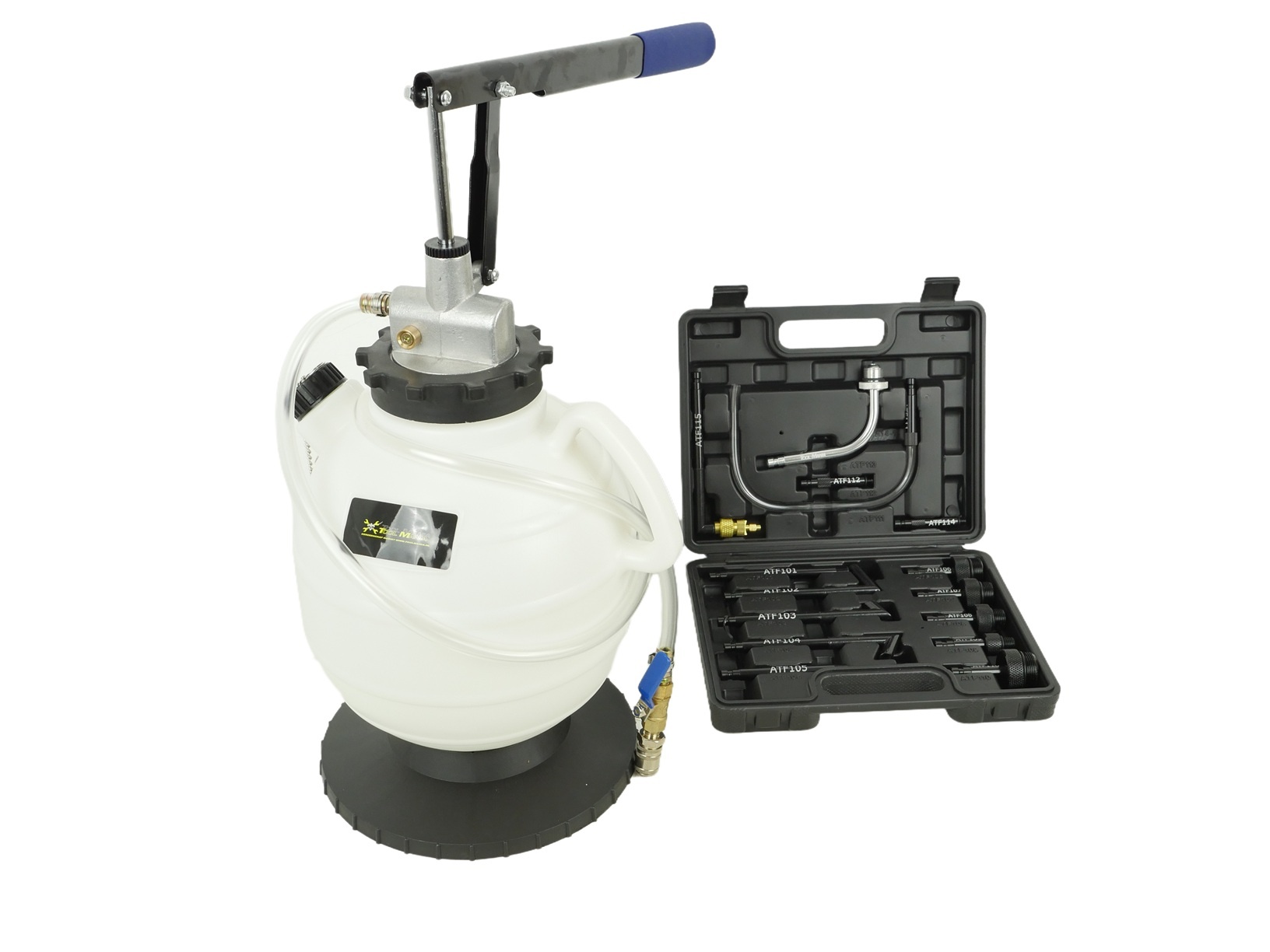 TM Profi DSG Transmissie vulpomp 7.5 liter met 15-delige adapterset