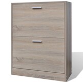 TM Schoenenkast met 2 vakken eiken-look hout