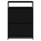 TM Schoenenkast 75x34x112 cm bewerkt hout zwart