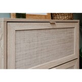 TM Schoenenkast Bali eikenkleurig en rietprint