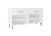 TM  Schoenenkast 102x35x55 cm bewerkt hout wit