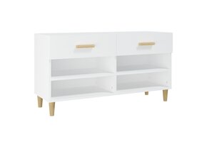 TM  Schoenenkast 102x35x55 cm bewerkt hout wit