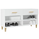 TM  Schoenenkast 102x35x55 cm bewerkt hout wit