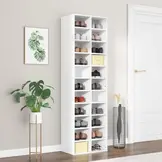 TM Schoenenkast 54x34x183 cm bewerkt hout wit