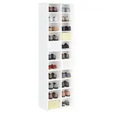 TM Schoenenkast 54x34x183 cm bewerkt hout wit