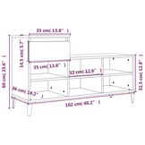 TM Schoenenkast met lade eikenkleurig 102 x 36 x 60 cm