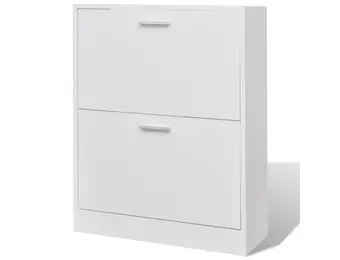 TM Schoenenkast met 2 vakken wit