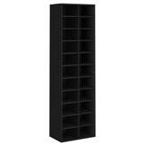 TM Schoenenkast 54x34x183 cm bewerkt hout zwart