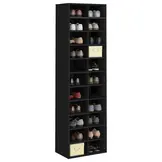 TM Schoenenkast 54x34x183 cm bewerkt hout zwart