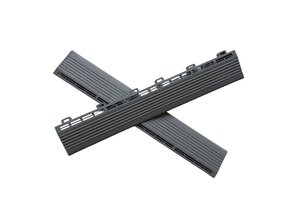 TM Kunststof oprijrand zwart - oplooprand voor Detailing tegel - Zwart