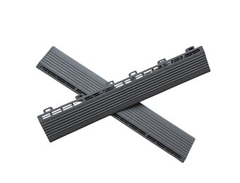 TM Kunststof oprijrand zwart - oplooprand voor Detailing tegel - Zwart