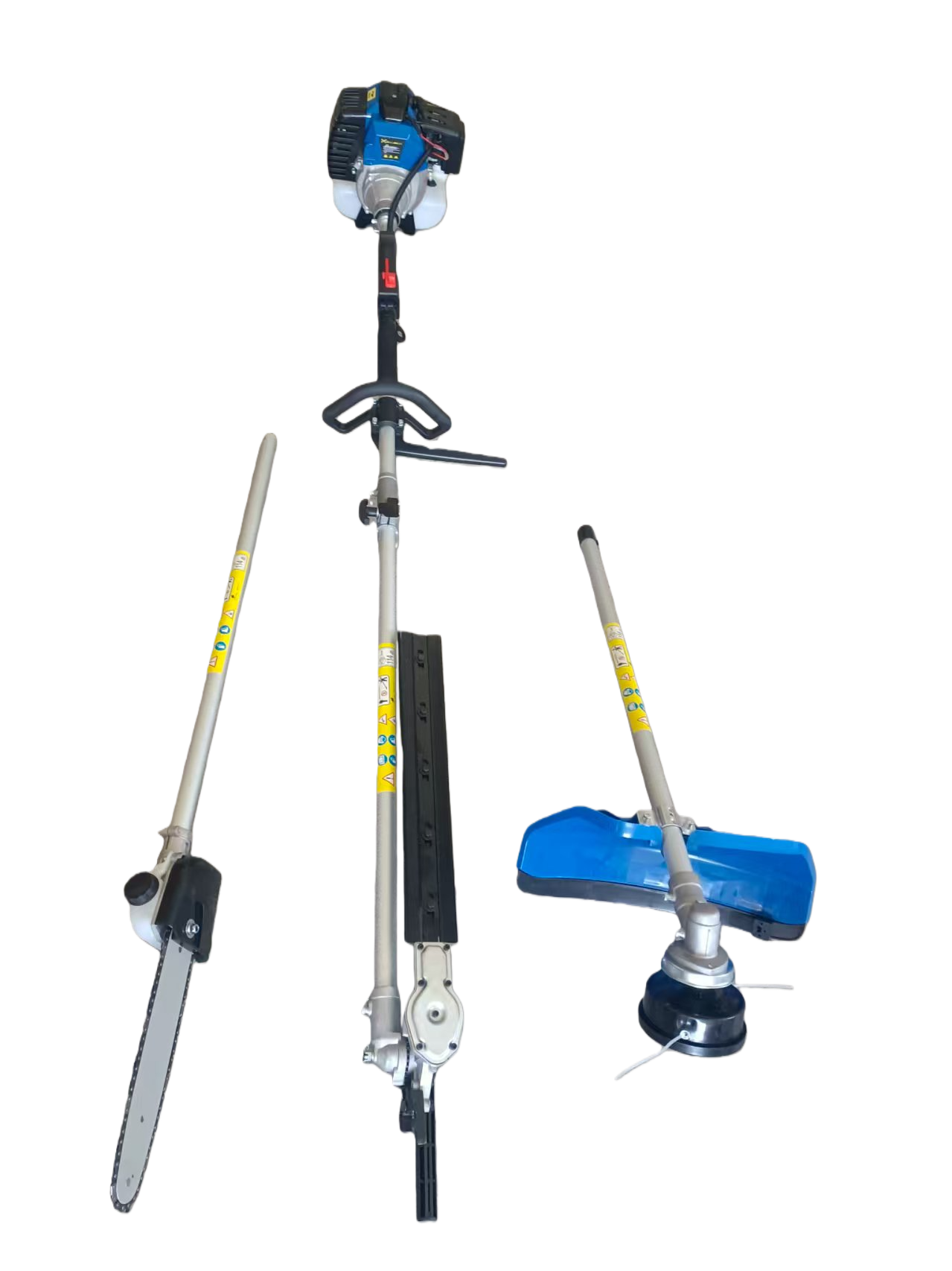 TM 4 in 1 Bosmaaier / grastrimmer / heggenschaar / kettingzaag / boomzaag - 42,7 cc