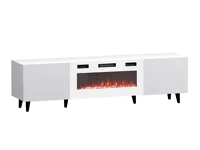 Tv-meubel Modern design met elektrische openhaard wit 181 x 40 x 49cm