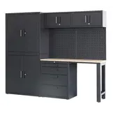 TM Premium werkplaatssysteem , 8-delig , mat zwart