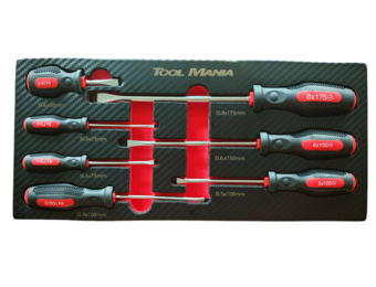 TM 7 delig schroevendraaierset foam carbon look inlay