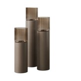 TM Luxe Windlicht op pilaar champagne 3 delig: H90 + H110 + H130 cm