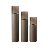 TM Luxe Windlicht op pilaar champagne 3 delig: H90 + H110 + H130 cm