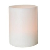 TM Luxe Windlicht op pilaar creme/bruine glas 3 delig: H90 + H110 + H130 cm