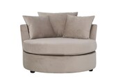 TM loveseat Taupe velvet