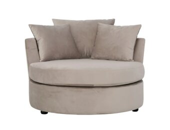 TM loveseat Taupe velvet