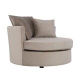 TM loveseat Taupe velvet