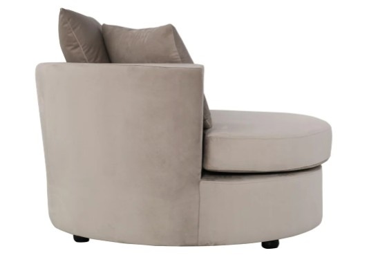TM loveseat Taupe velvet