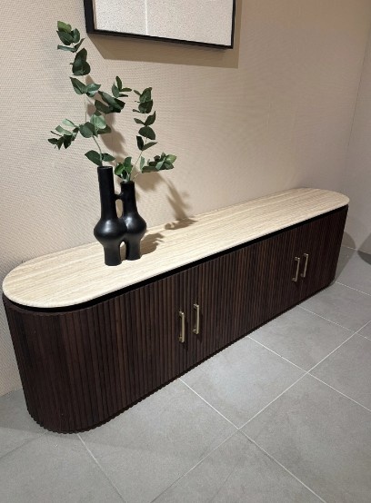 TM TV meubel ovaal bruin