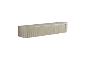 TM TV Meubel Curved - Beige - Gebogen zijkant 200 x 40 x 43 CM