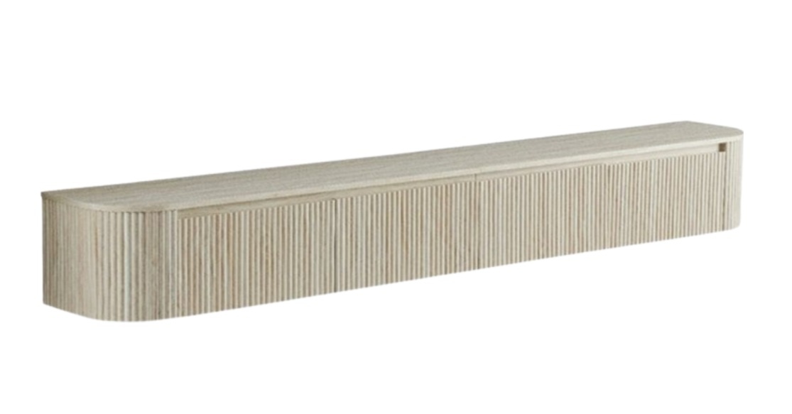 TM  TV Meubel Curved - Beige - Gebogen zijkant 200 x 40 x 43 CM