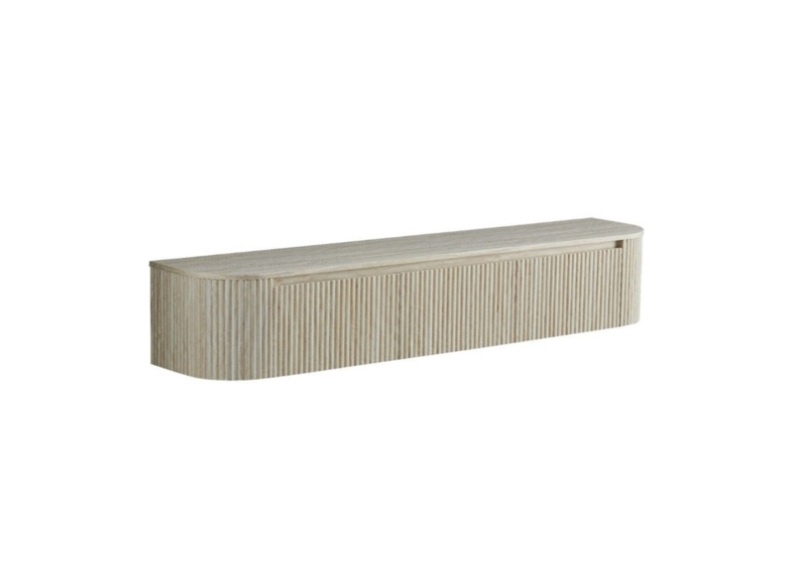 TM TV Meubel Curved - Beige - Gebogen zijkant  240 x 40 x 43 CM