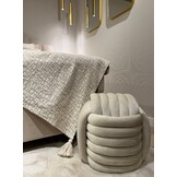 TM Geknoopte poef Velvet Taupe