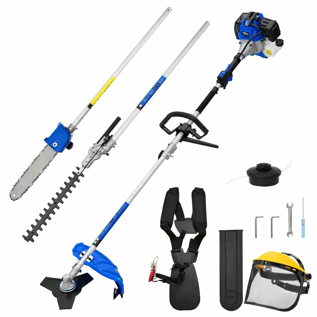 TM 4 in 1 Bosmaaier / grastrimmer / heggenschaar / kettingzaag / boomzaag - 42,7 cc