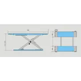 TM 3 Ton Professionele Elektrische Autopoetsbrug, Poetsbrug, Bandenbrug - 230 Volt, zwart