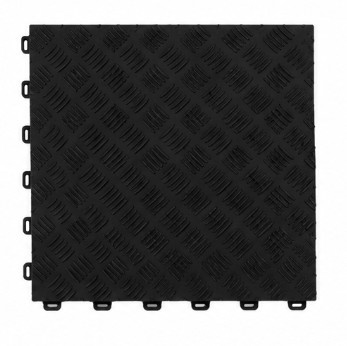 TM Garagevloer, Detailing tegel, dichte kliktegel hard zwart 400x400x18mm