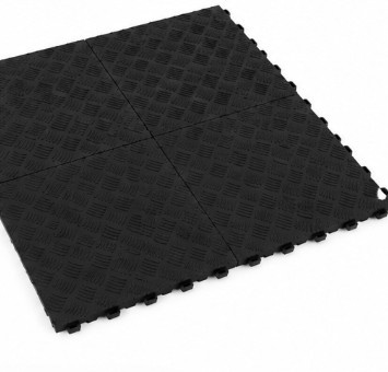 TM Garagevloer, Detailing tegel, dichte kliktegel hard zwart 400x400x18mm