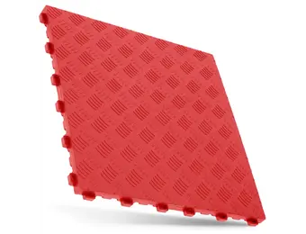 TM Garagevloer, Detailing tegel, dichte kliktegel hard rood 400x400x18mm