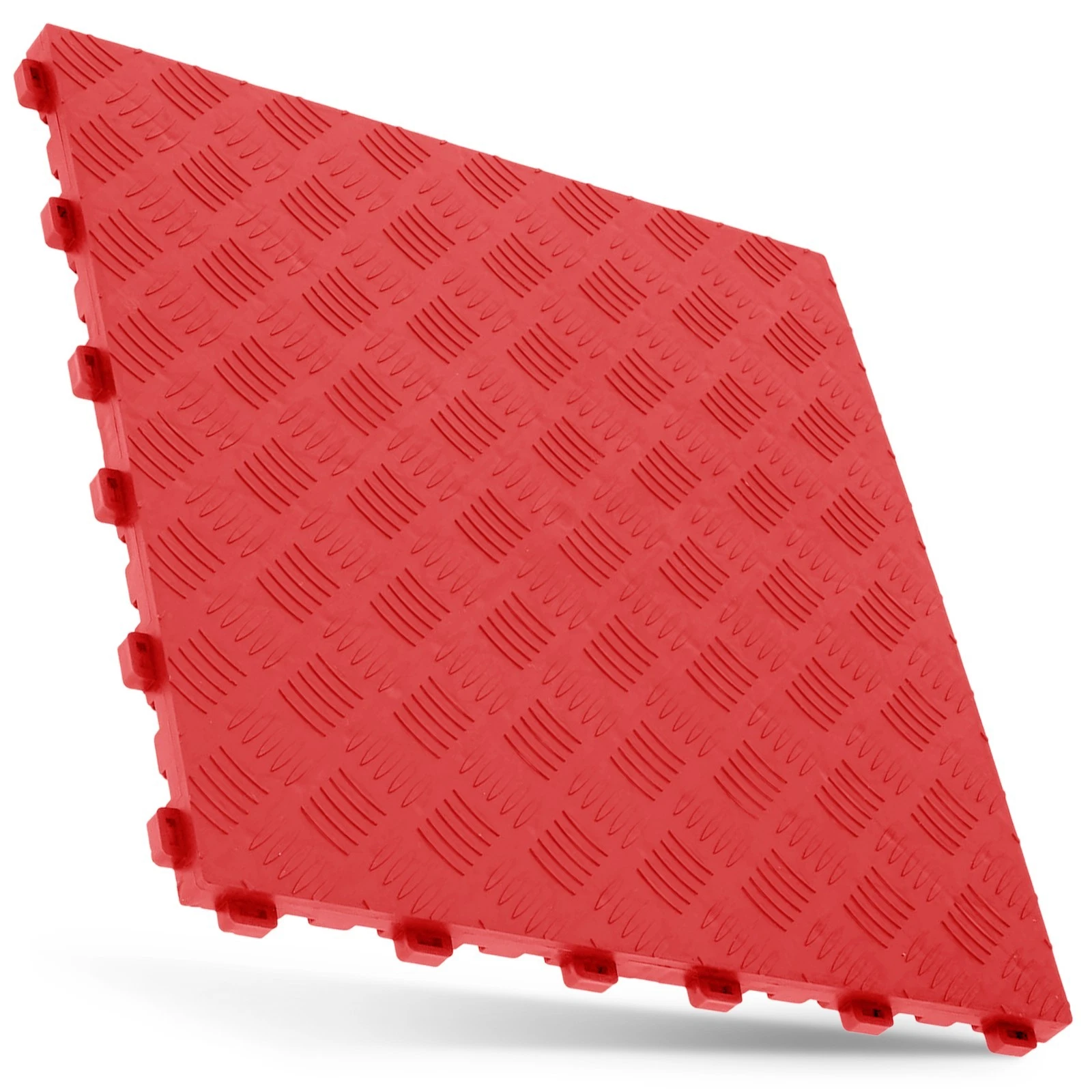 TM Garagevloer, Detailing tegel, dichte kliktegel hard rood 400x400x18mm