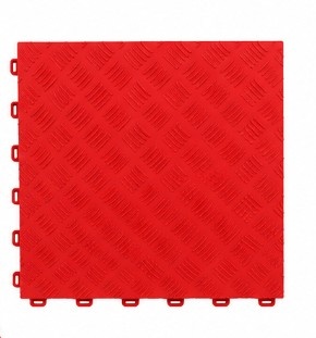 TM Garagevloer, Detailing tegel, dichte kliktegel hard rood 400x400x18mm