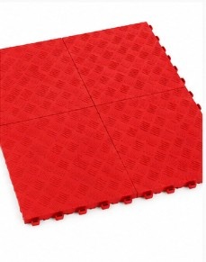 TM Garagevloer, Detailing tegel, dichte kliktegel hard rood 400x400x18mm