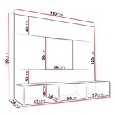 TM tvmeubel NovaFrame wit