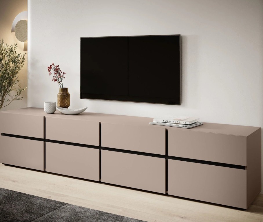 Tv meubel Modern design 225 x 48 x 40 cm beige